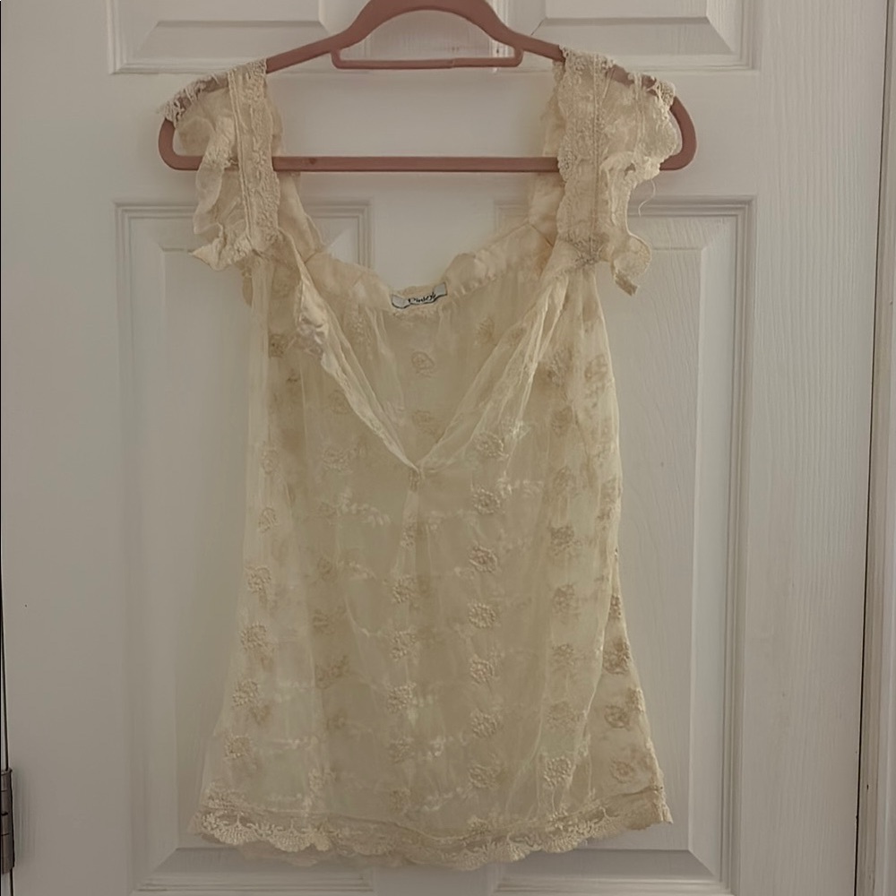 Pinky Cream Lace Top